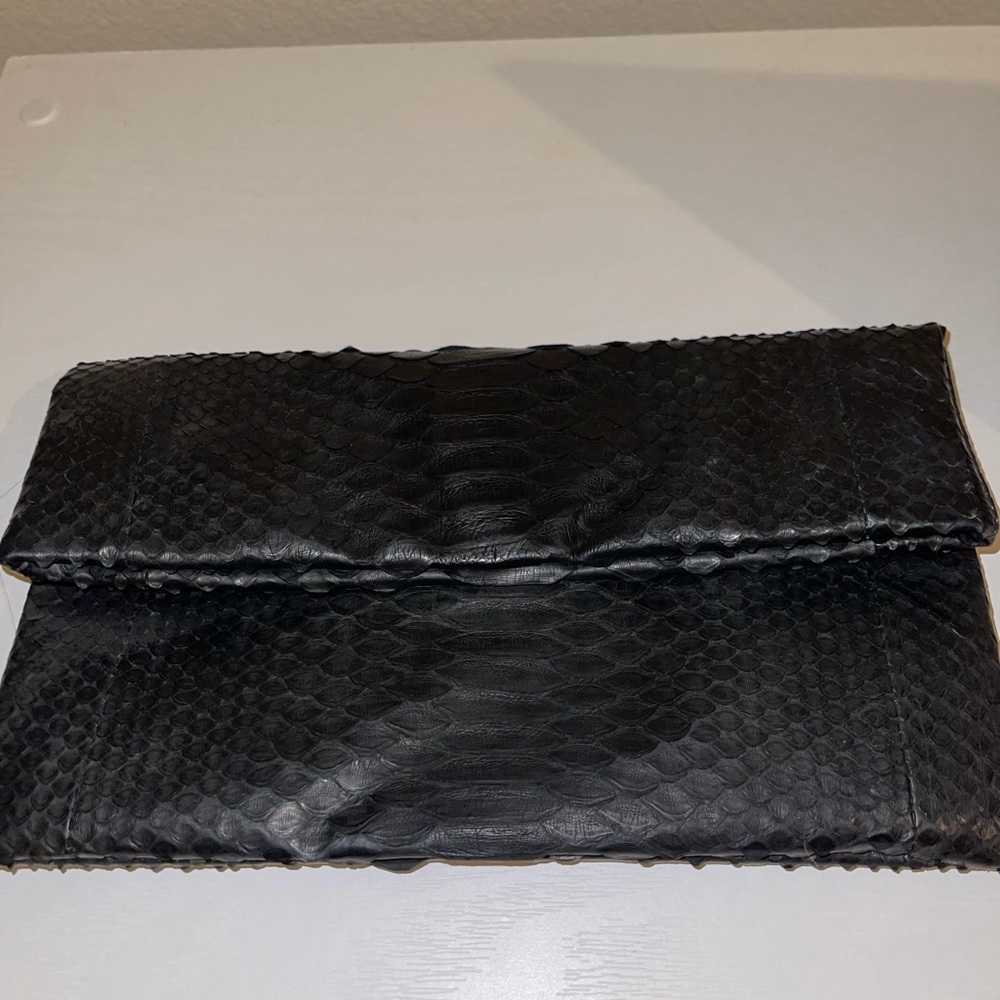 PARKER & HYDE SNAKE SKIN CLUTCH